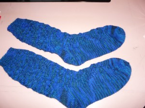 The blue socks are done!