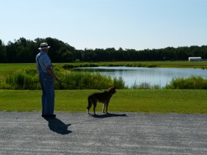 Doug and Gus on the track
